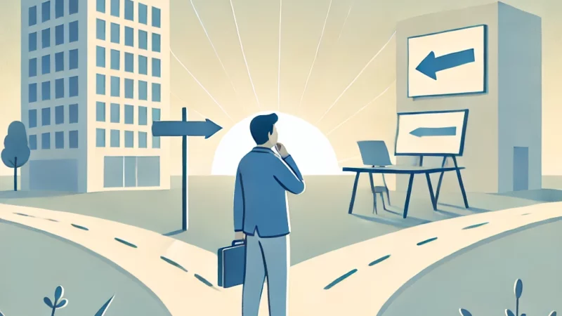 Une personne en reconversion qui cherche vers quel domaine se tourner, l'entrepreneuriat ?